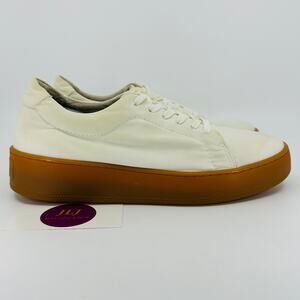 Jenni Kayne Women's Cream Canvas Casual Skater Sneakers Size 39 EU/ 9 US